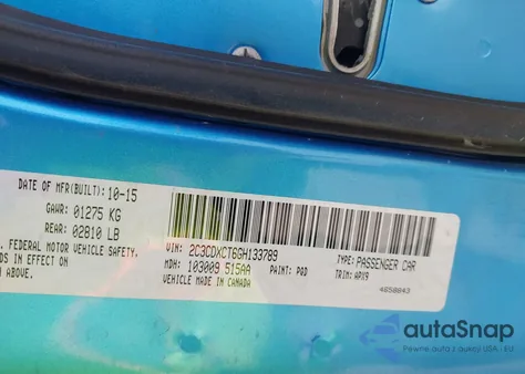 2016 Dodge Charger R/T из США, поврежденный, VIN 2C3CDXCT6GH133789